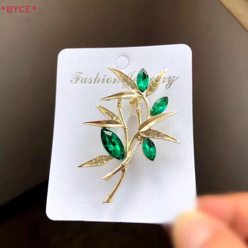 Ghim Cài Áo Hình Cây Tre Đính Đá Chất Lượng Cao Cho Nữ Mới