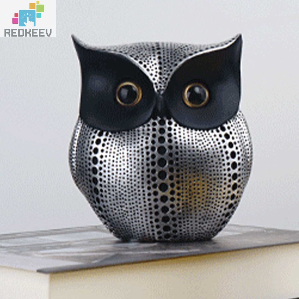 Mô Hình Chim Cú Bằng Nhựa Resin Để Bàn Trang Trí Nội Thất