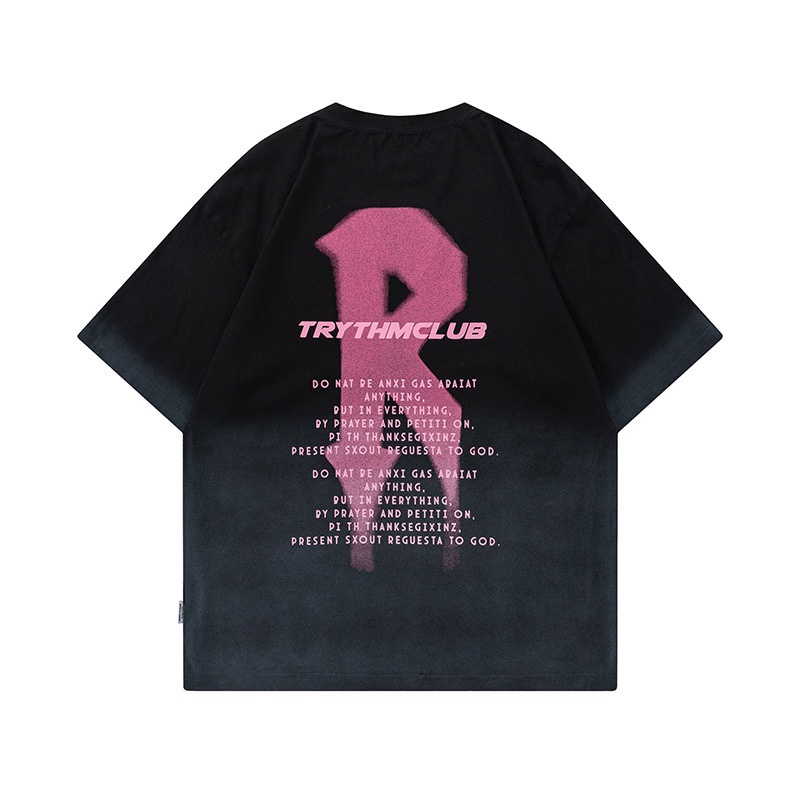 Áo Thun Tay Ngắn In Chữ Graffiti Phong Cách Hip Hop Đường Phố Cho Nam