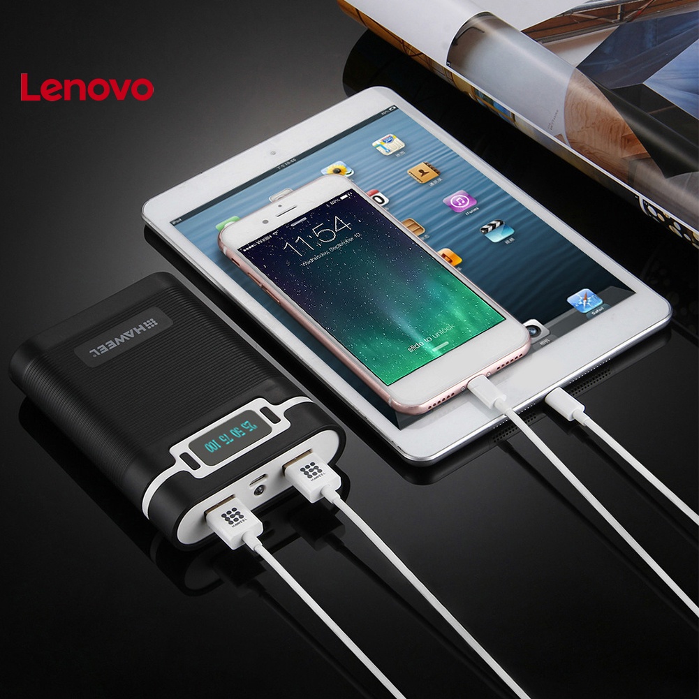 LENOVO Vỏ Đựng Sạc Dự Phòng 4x18650 Hai Cổng USB 5V / 2.5A DIY