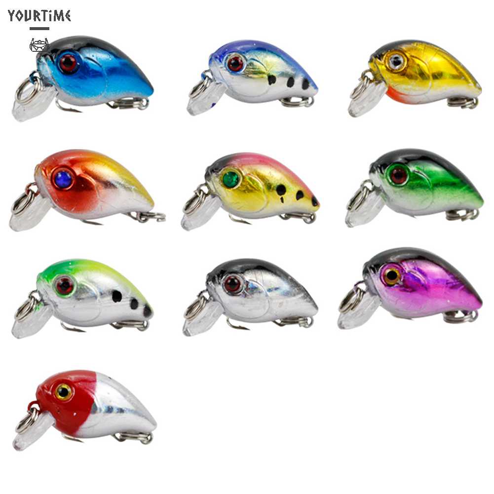 Set 10 Mồi Giả Nhử Cá Bằng Nhựa Gắn Kèm Móc Câu