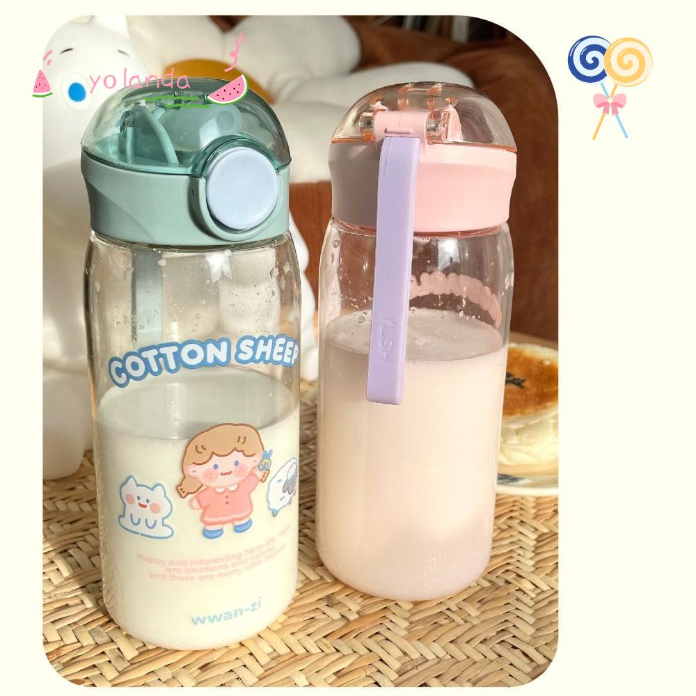 Bình Nước Nhựa 450ML Chống Rò Rỉ Thiết Kế Dễ Thương