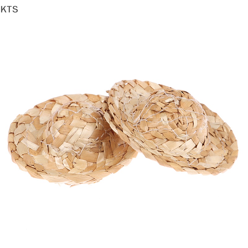 Bộ 2 Nón Rơm Mini 5.5cm Trang Trí Nhà Búp Bê