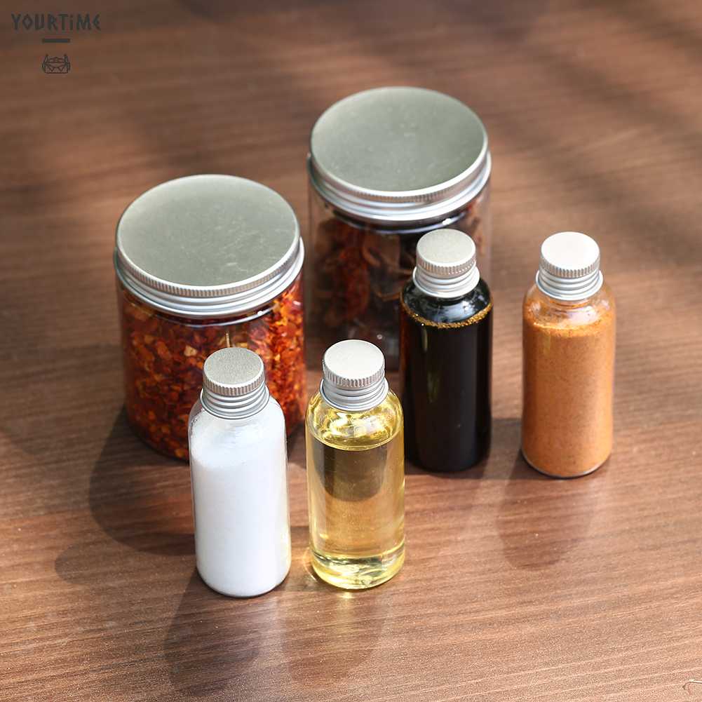 Set 9 Hũ Thủy Tinh 50ml Đựng Gia Vị Tiện Dụng Cho Tiệc Nướng BBQ