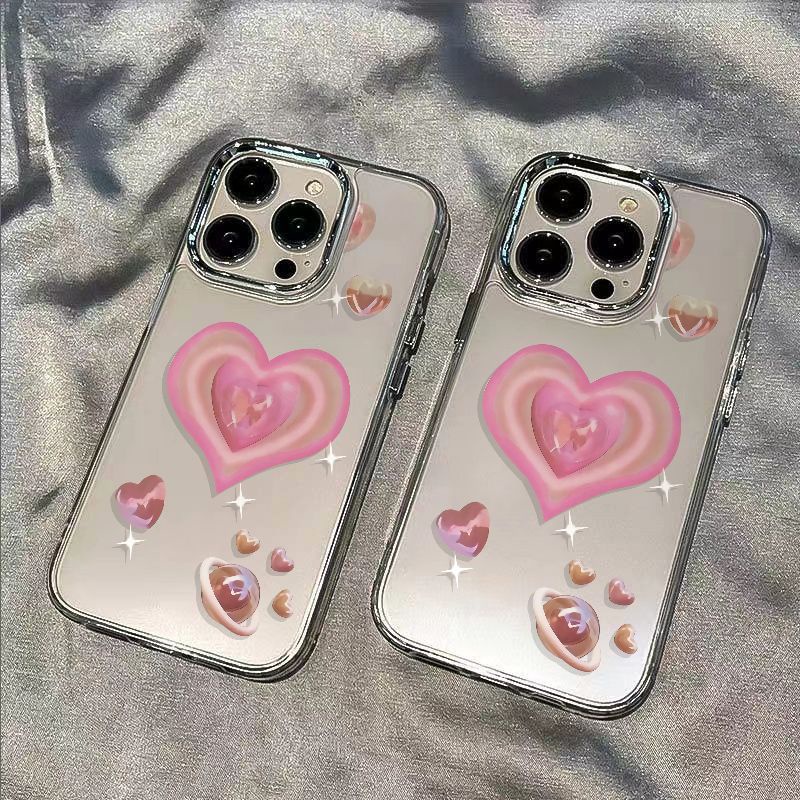 ✅Ốp Điện Thoại Mềm Chống Sốc Họa Tiết Trái Tim Cho Apple Iphone 8117 14Promax 13iPhone12 / WCI7