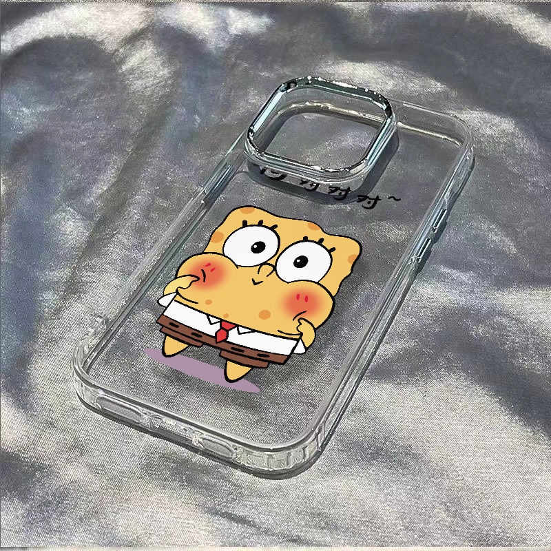 ✅Ốp Điện Thoại Dẻo Họa Tiết Hoạt Hình SpongeBob Dễ Thương Chống Sốc Cho iPhone1211 plus14pro YVOQ 713