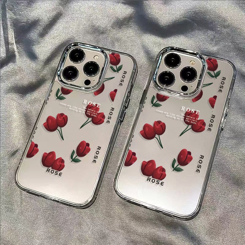 ✅Ốp Điện Thoại Mềm Hình Hoa Tulip Chống Sốc Cho Iphone 8pl max7 11ins 13 14pro 12 XG1K