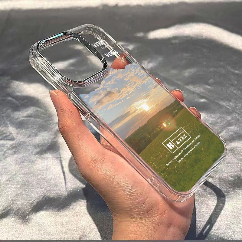 ✅Ốp Điện Thoại Mềm Chống Sốc In Họa Tiết Phong Cảnh Đơn Giản Cho Iphone 8plus 1314pro 12 max 117 O3OR