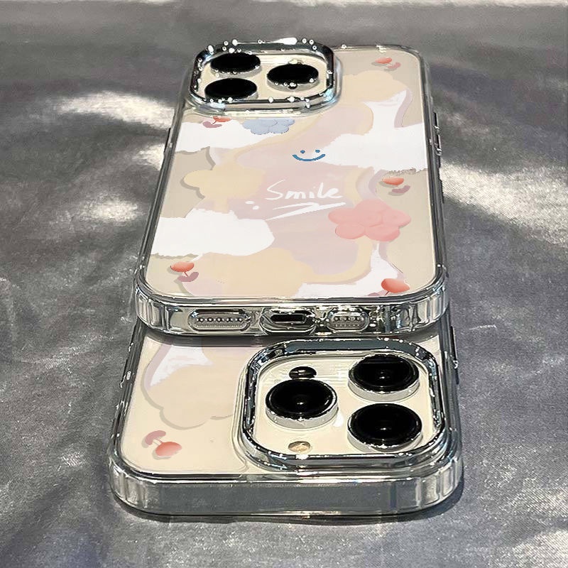 ✅Ốp Điện Thoại Mềm Chống Sốc Họa Tiết Mặt Cười Vẽ Tay Đơn Giản Cho Apple Iphone 13iPhone12 14pro max 7811 plus MC7O