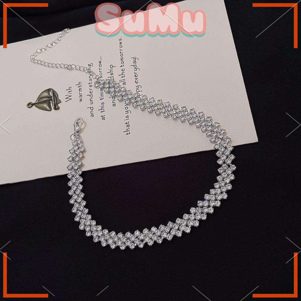 Vòng Cổ Nữ SUMU|Hoa Tai Dáng Dài Hình Học Thời Trang|Dây Chuyền Xương Quai Xanh