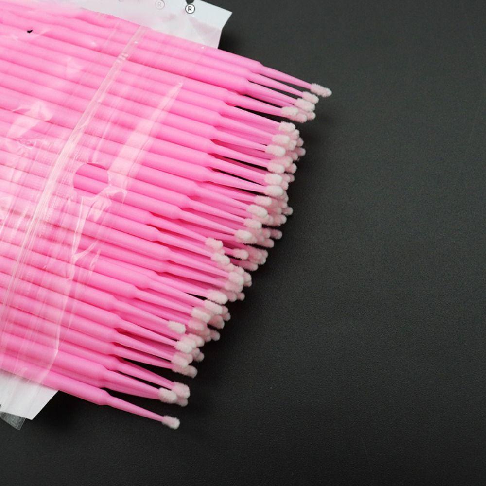 Set 100 Tăm Bông Cotton Mini Dùng Một Lần Để Vệ Sinh Lông Mi Trang Điểm Cho Nữ