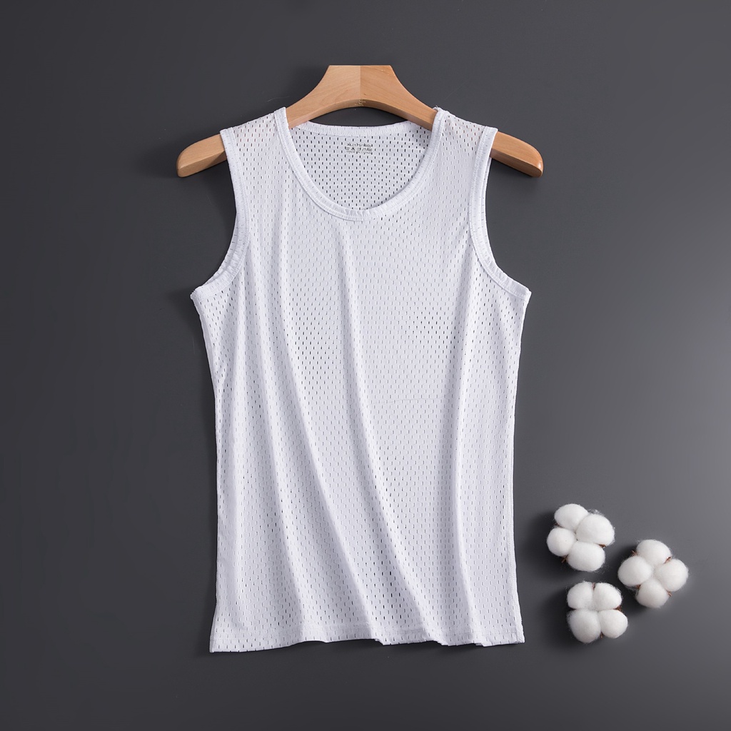 Người đàn ông thời trang sexy ngắn tay lưới vest