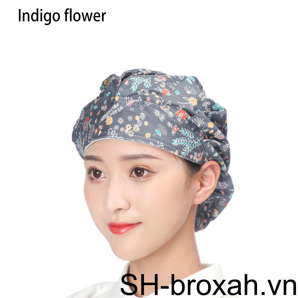 Mũ Đầu Bếp Bằng Cotton Chống Dầu Thoáng Khí Thời Trang Cho Nữ