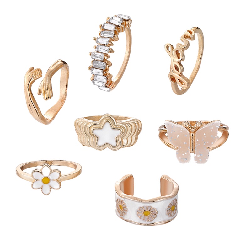 Ygt Set 7 Nhẫn Đeo Khớp Ngón Tay Phong Cách Bohemian Thời Trang Cho Nữ