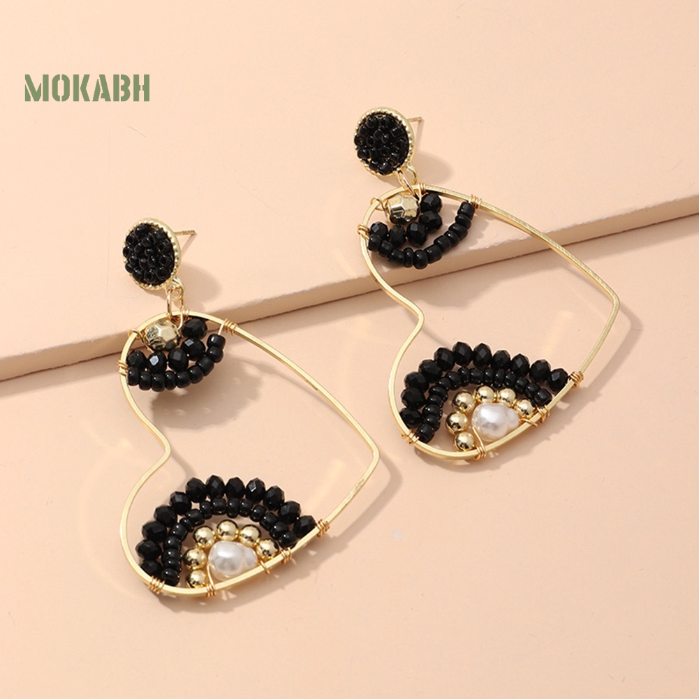 [Mok Abh] Bông Tai Hình Trái Tim Phong Cách Du Mục