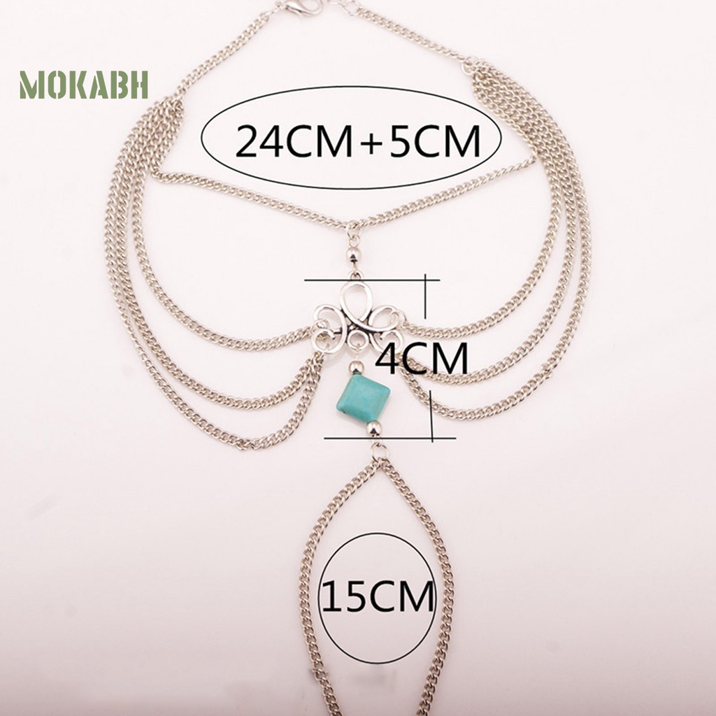 Lắc Chân Nhiều Lớp Bằng Hợp Kim Không Gây Kích Ứng Phong Cách Bohemian Thời Trang Cho Nữ