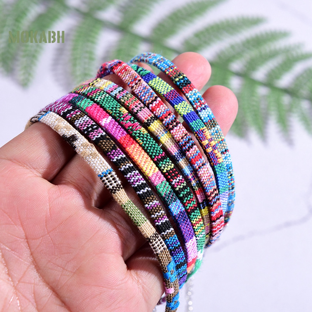 1 Cặp Lắc Chân Dây Bện Nhiều Màu Sắc Phong Cách Bohemia Thời Trang Đi Biển Cho Nữ