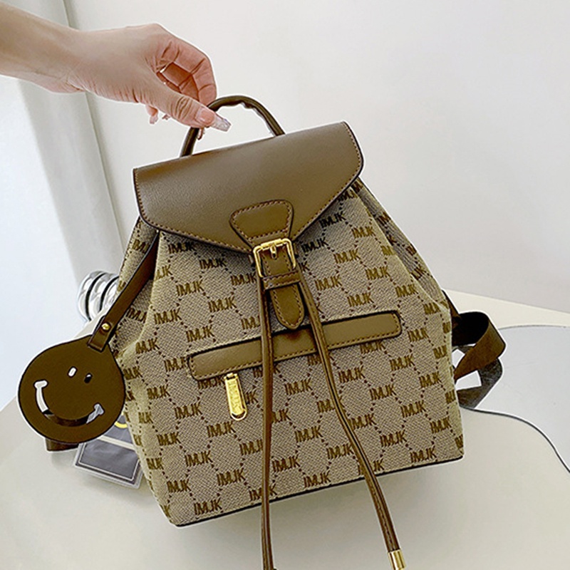 Ielgy Ba Lô Vuông Thời Trang niche Dễ Phối Đồ Phong Cách Nước Ngoài Cho Nữ