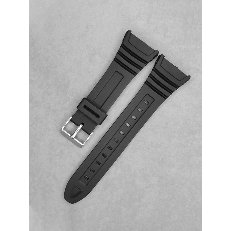❤Silicone Watch Band Stainless Steel Pin Buckle Watchband for Casio W-96H