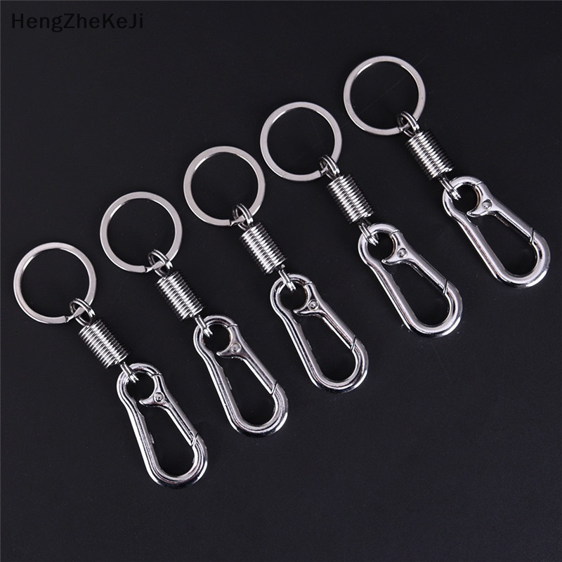 Set 2 Móc Khóa Dây Thắt Lưng Bằng Thép Không Gỉ Có Thể Thu Gọn HengZheKeJi