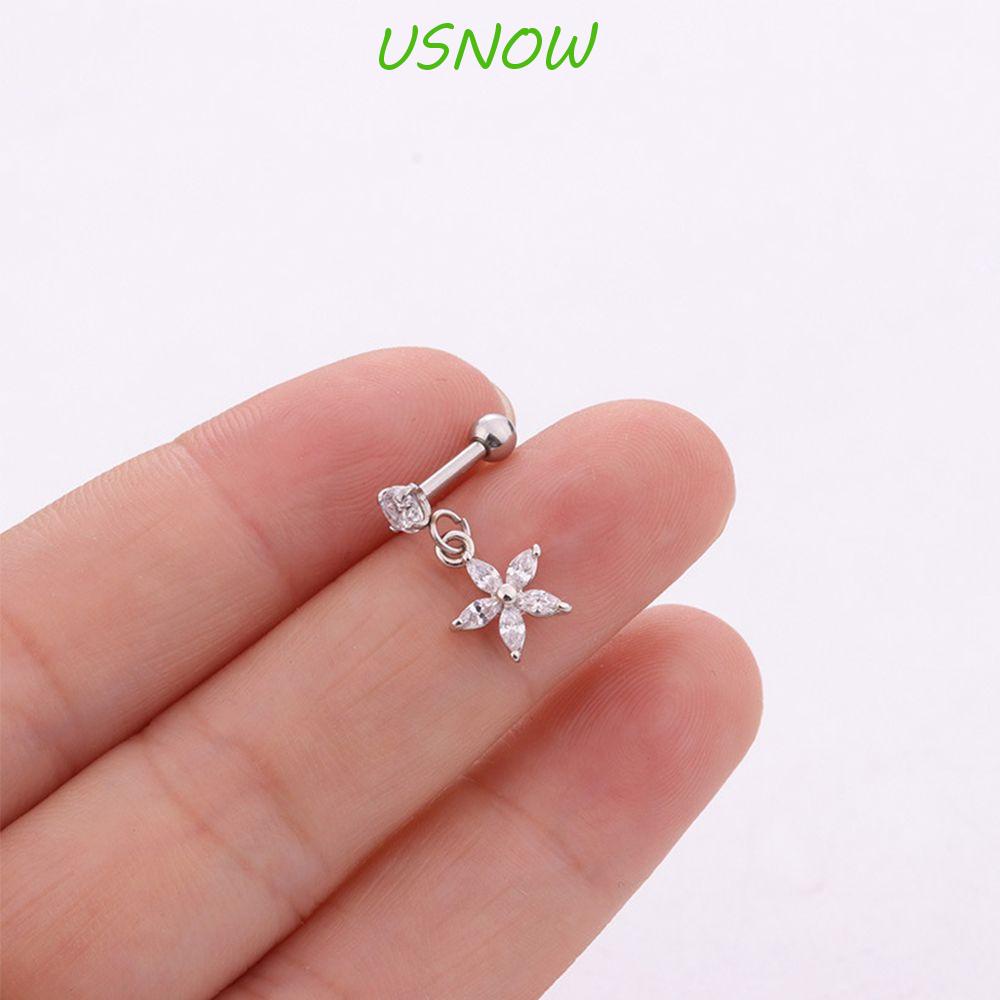 Khuyên Tai Đinh Tán Hình Trái Tim Lục Giác Bằng Thép Không Gỉ|Khuyên Xỏ Cơ Thể Thời Trang Cá Tính