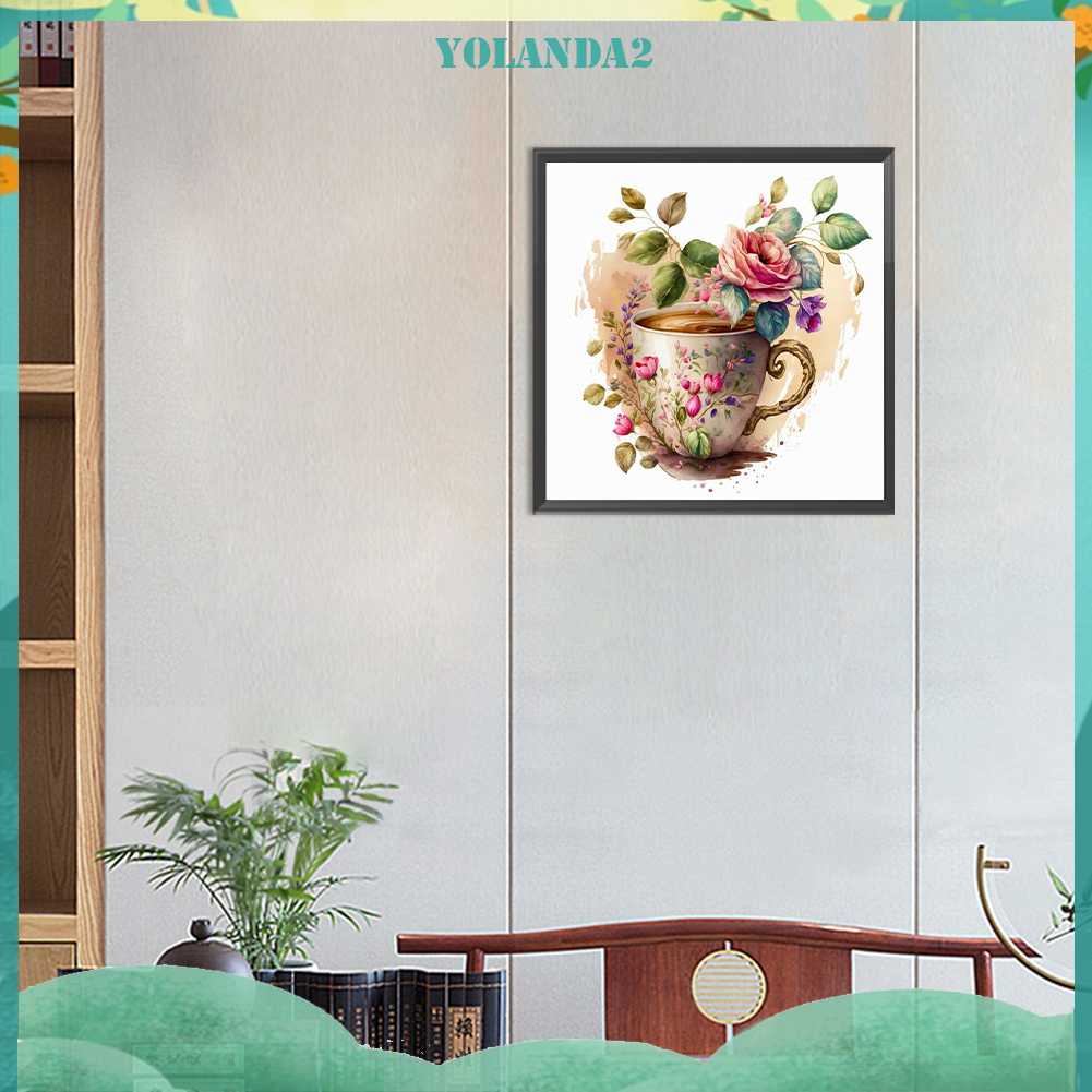 Tranh Đính Đá Kim Cương Toàn Bộ 5D DIY Hình Vẽ Hoa Trang Trí Nhà Cửa