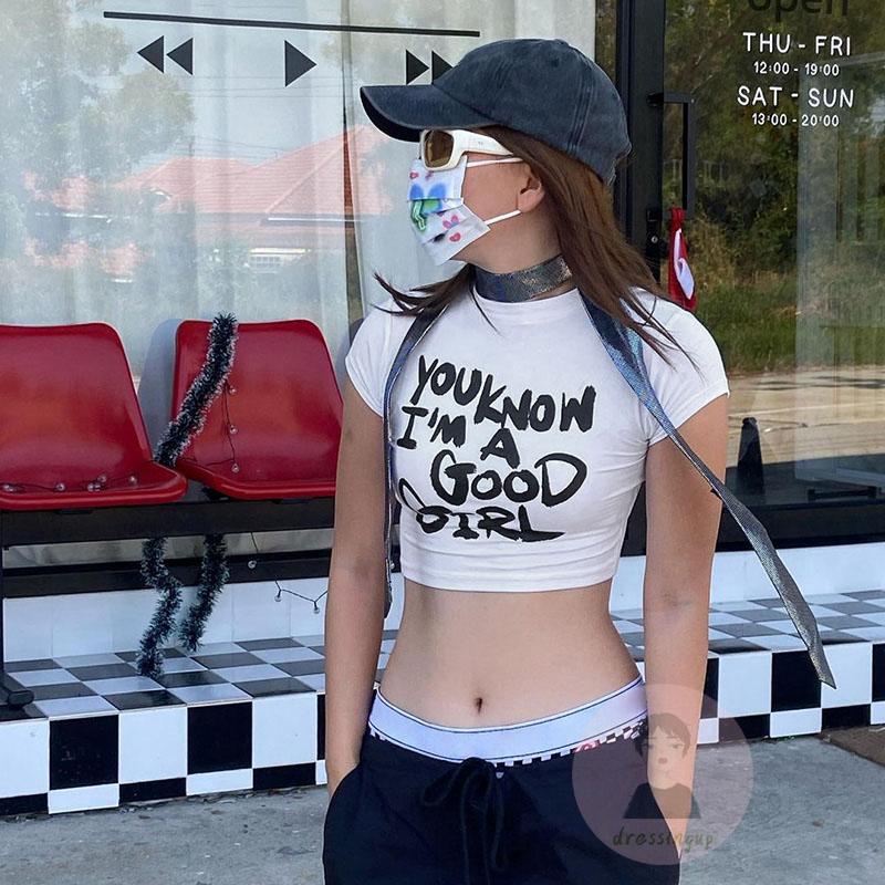 Áo Thun Nữ Ngắn Tay In Chữ Thời Trang