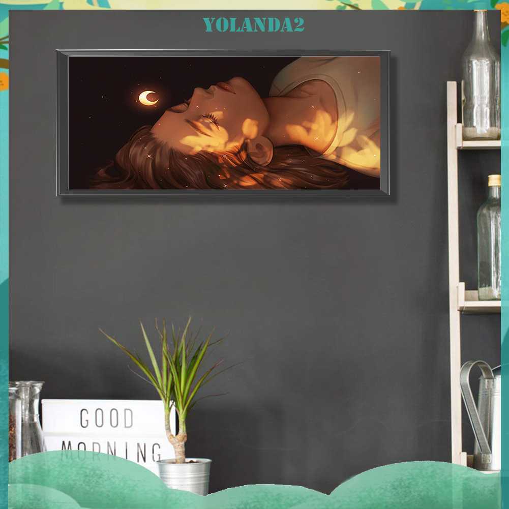 Tranh Đính Đá Kim Cương Toàn Bộ 5D DIY Hình Vẽ Cô Gái Trang Trí Nhà Cửa