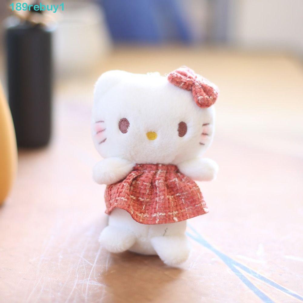 Móc Khóa Vải Cotton Hình Mèo Hoạt Hình Màu Hồng Dễ Thương Phong Cách Nhật Bản REBUY1 Y2K