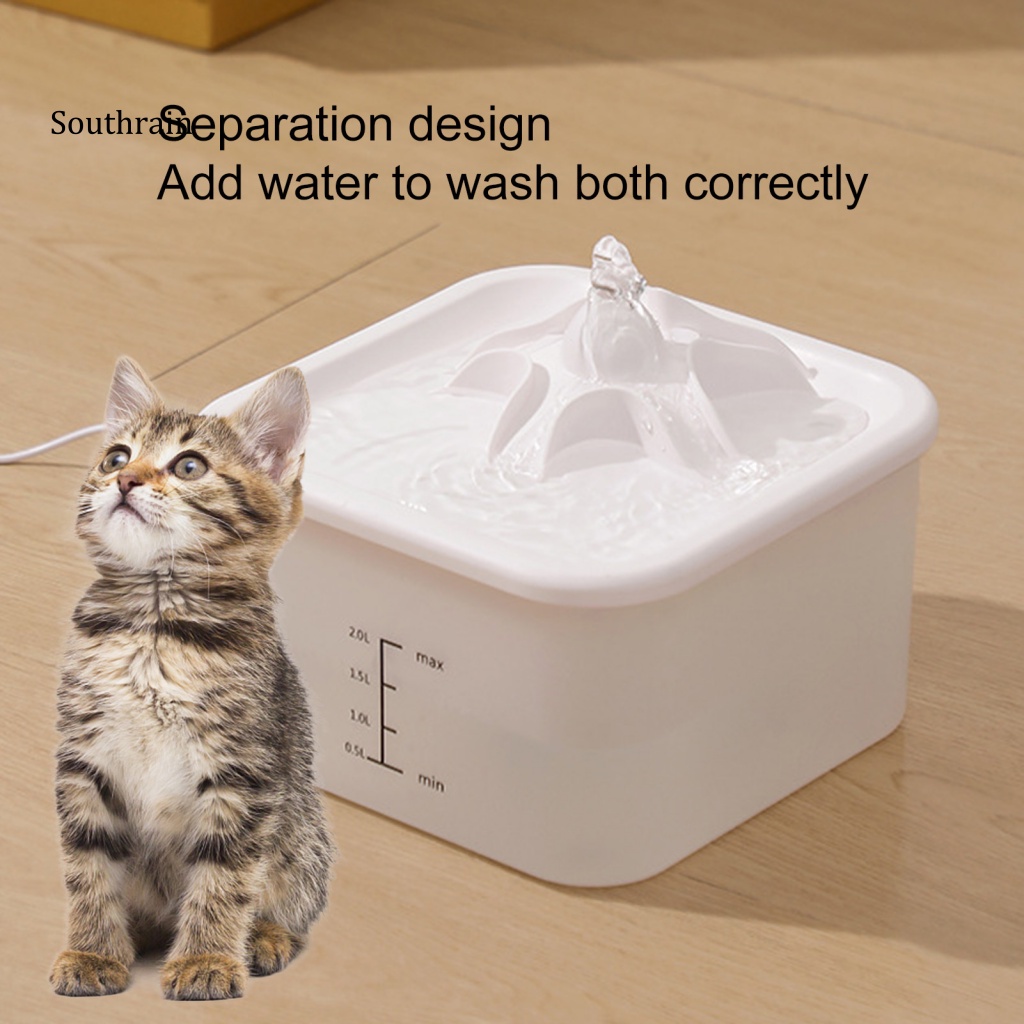 Đài Phun Nước Tự Động Dung Tích Lớn Có Thể Tháo Rời Cho Thú Cưng