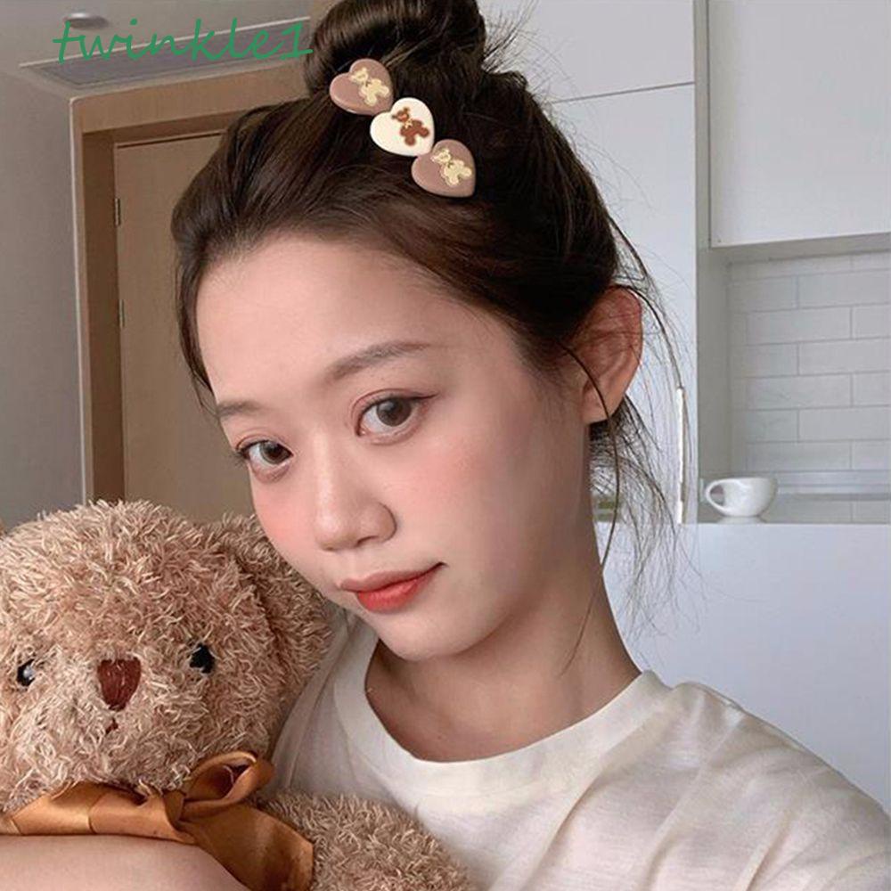 Kẹp Tóc Hình Trái Tim Hoạt Hình Phong Cách Hàn Quốc Dễ Thương Cho Nữ