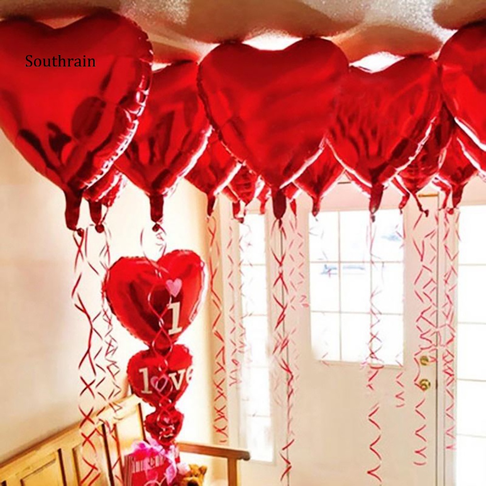 Bong Bóng Lá Nhôm 18 Inch Hình Trái Tim Trang Trí Tiệc