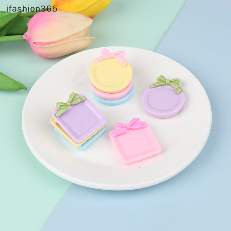 Set 5 Đĩa Đựng Món Tráng Miệng Mini Tỉ Lệ 1: 12 Dùng Trang Trí Nhà Búp Bê