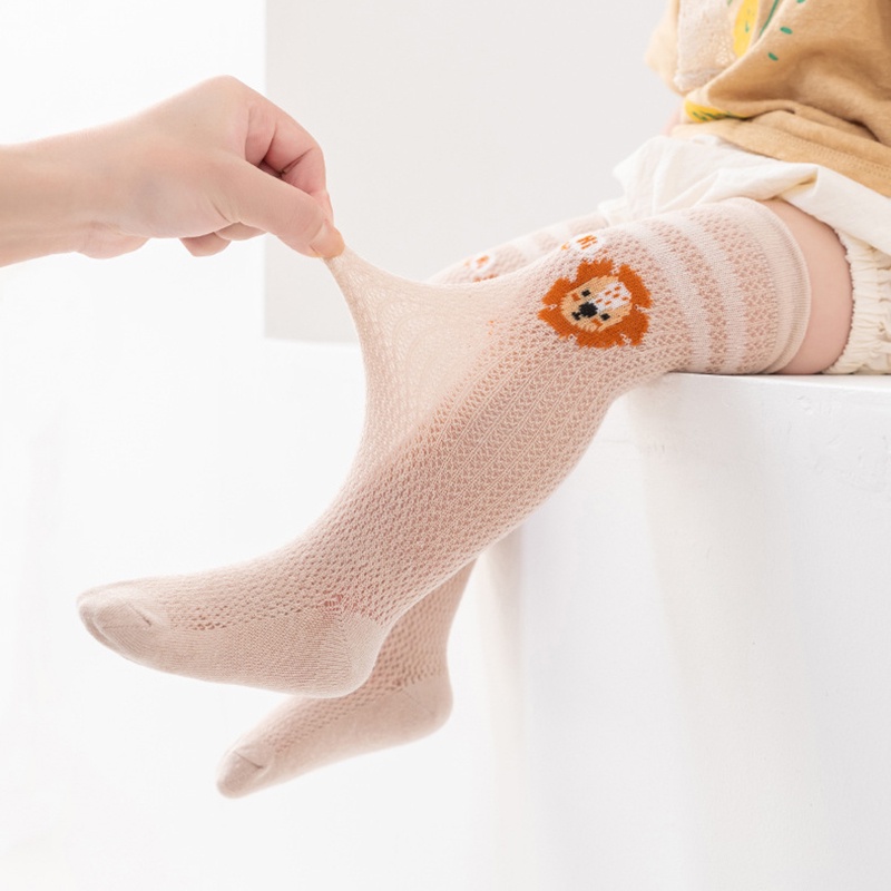 Vớ Cotton Lưới Mỏng Dài Qua Gối Chống Muỗi Dành Cho Bé Sơ Sinh