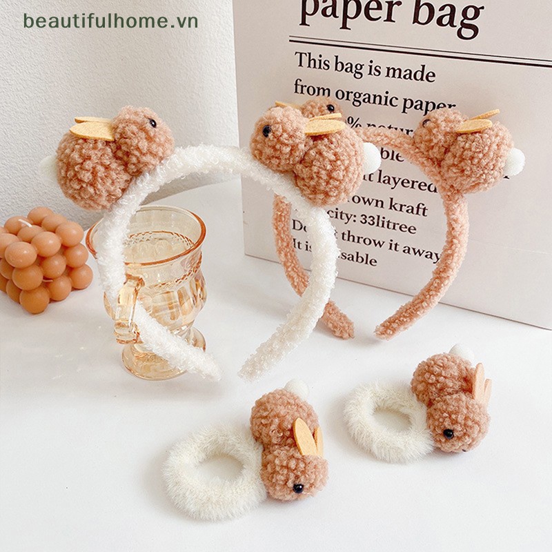 Kẹp Tóc Hình Thỏ Nhồi Bông Dễ Thương Cho Bé Gái