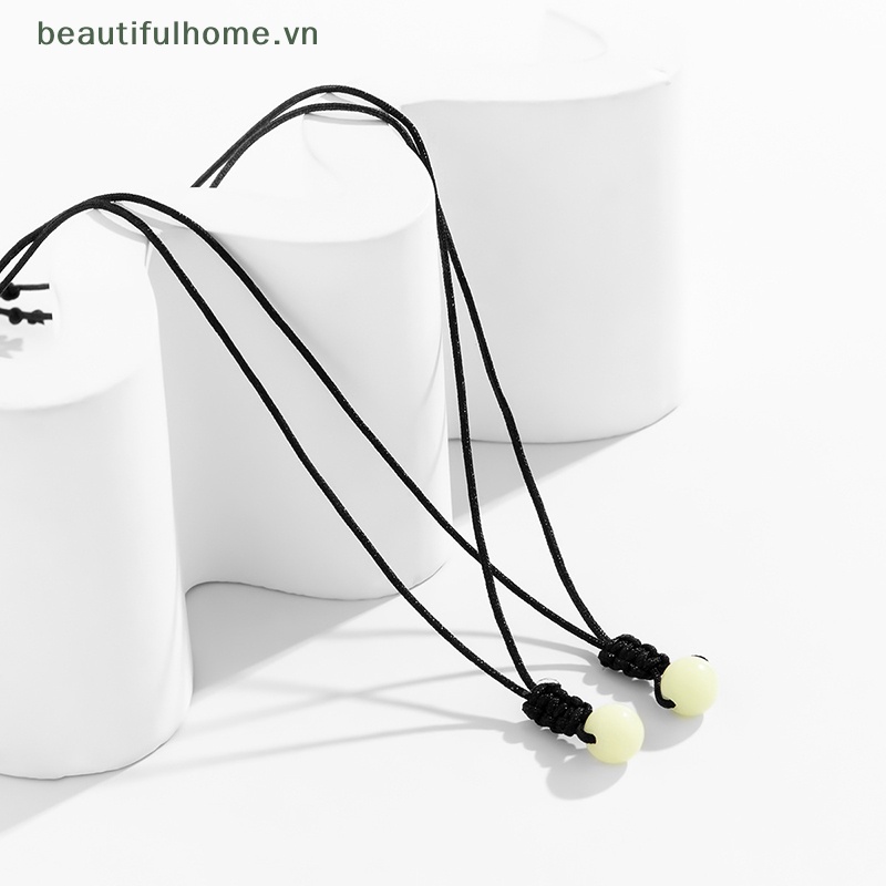 Vòng Cổ Choker Hai Lớp Bằng Đá Dạ Quang Đơn Giản Có Thể Điều Chỉnh Cho Nữ