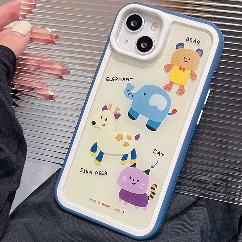 Ốp Điện Thoại TPU Mềm Chống Sốc In Hình Thú Hoạt Hình Dễ Thương Cho IPhone 11 14 13 12 Pro Max