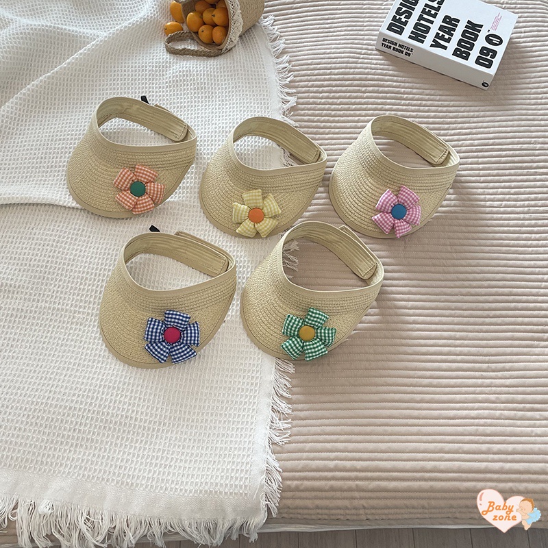 Khung Thành Cho Bé Chất Lượng Cao❤Nón Cối Rộng Vành Hở Chóp Chống Tia UV Thiết Kế Đơn Giản Thời Trang Đi Biển Mùa Hè Xinh Xắn