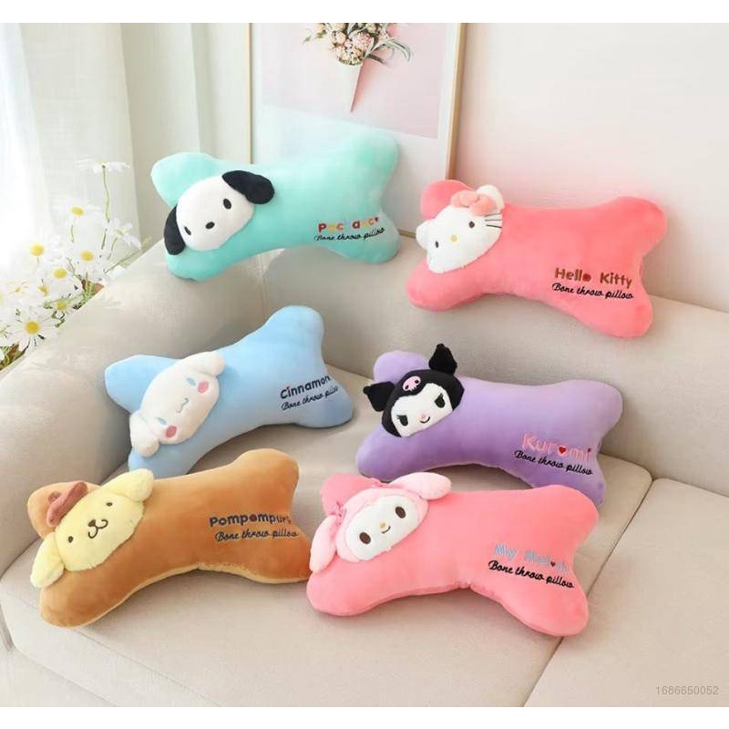 Gối Tựa Đầu Vải Lụa Lạnh Họa Tiết Hoạt Hình Sanrio Kuromi Pochacco Hello Kitty Dễ Thương Cho Bé