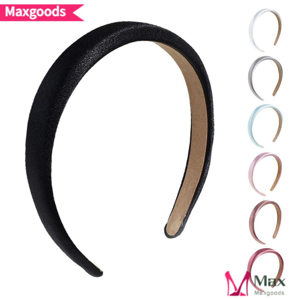 Băng Đô Cài Tóc Vải Satin Màu Trơn Chống Trượt Dùng Tập Yoga
