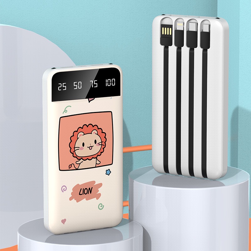 Pin Sạc Dự Phòng Mini 20000mAh Sơn Hoạt Hình Siêu Mỏng