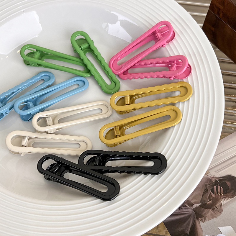 Kẹp Tóc Gợn Sóng Màu Kẹo Ngọt Thời Trang Hàn Quốc Cho Nữ