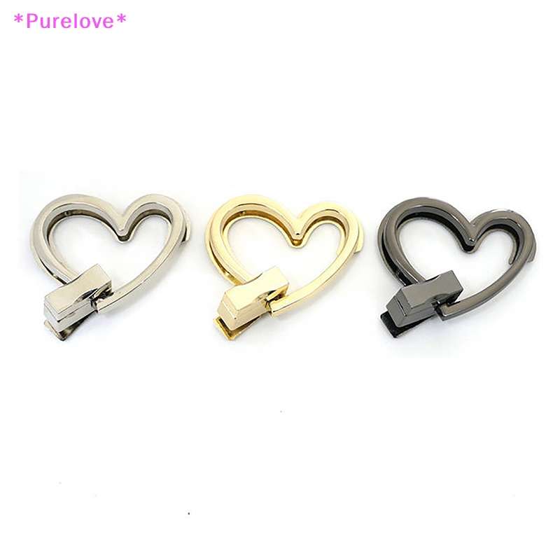 Khóa Kim Loại Hình Trái Tim Dành Cho Túi Xách Cầm Tay Thời Trang Mới