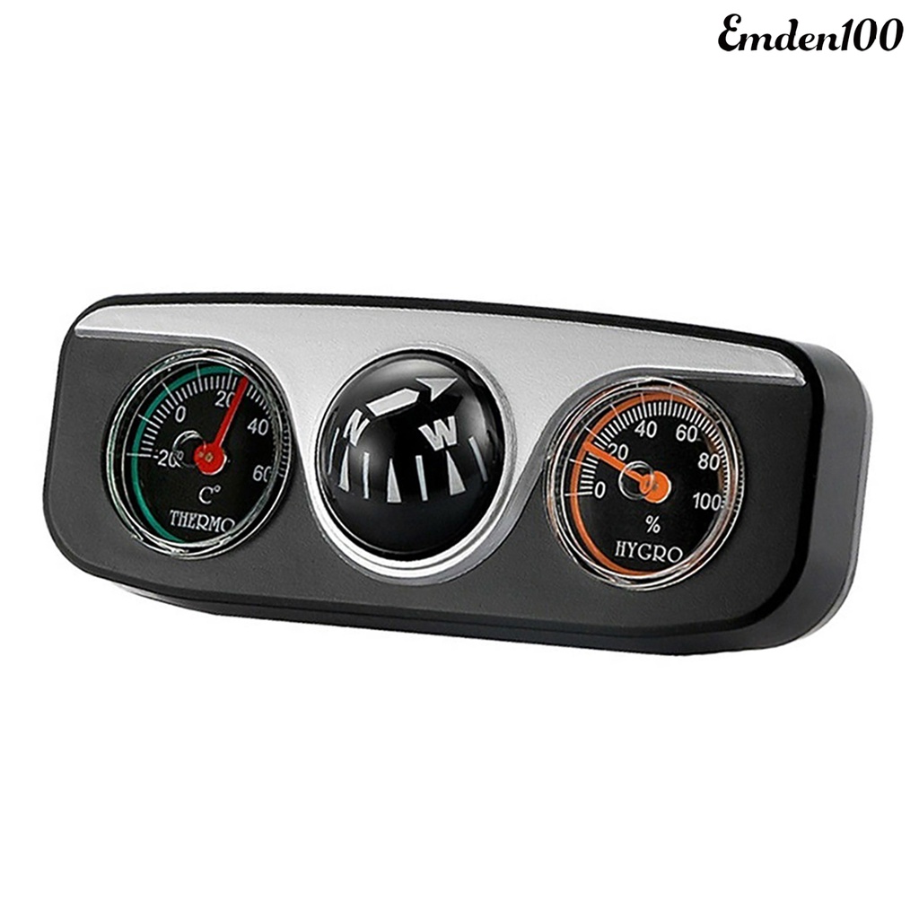 Nhiệt Kế 3 Trong 1 Bằng ABS Chất Lượng Cao Cho Xe Hơi
