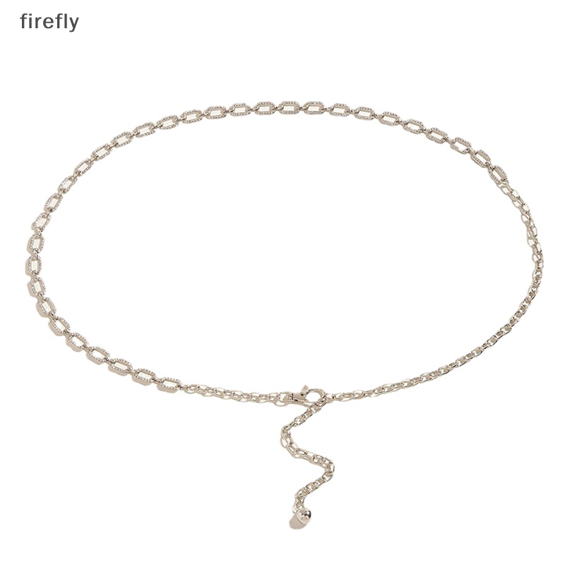 [firefly] Thắt Lưng Dây Xích Bằng Kim Loại Mỏng Đính Đá Lấp Lánh Thời Trang Chất Lượng Cao Cho Nữ