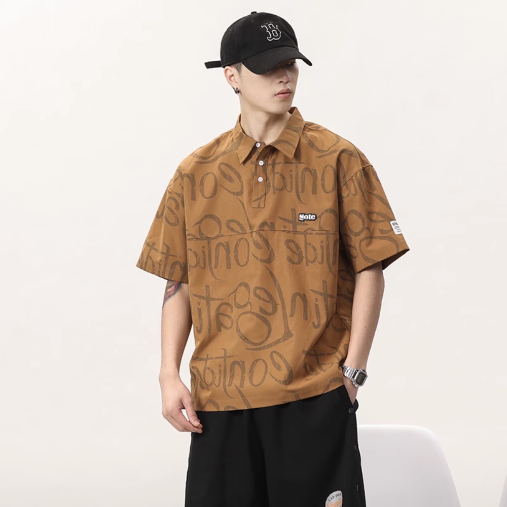 Áo Thun polo Ngắn Tay Phong Cách Retro Thời Trang Cho Nam