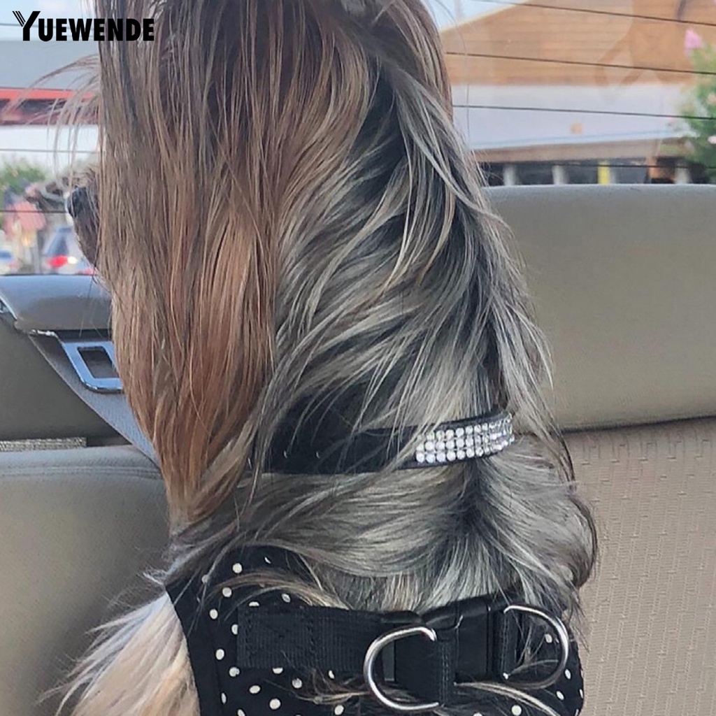 Vòng Cổ Giả Da Đính Đá Lấp Lánh Dành Cho Thú Cưng