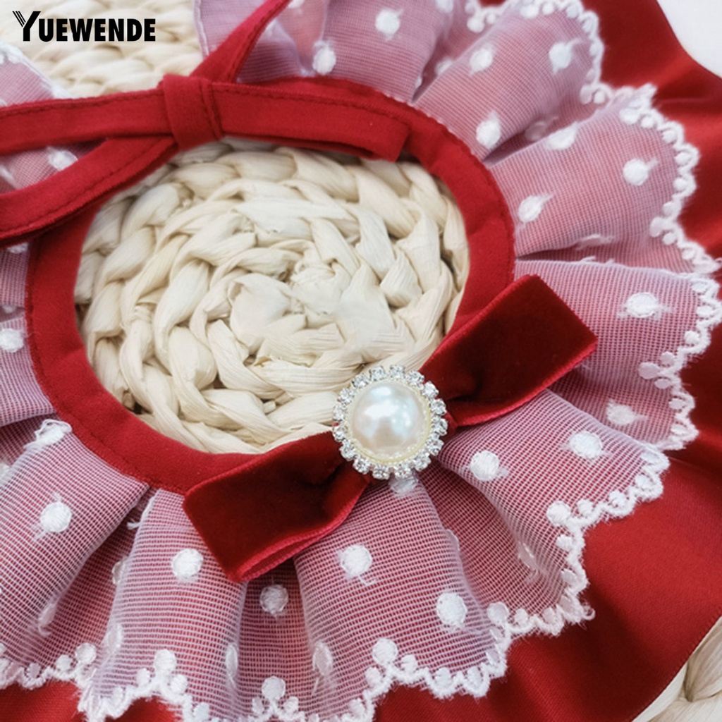 Yếm Ăn Mềm Mại Kết Cấu Ren Cổ Điển Dành Cho Thú Cưng YQ.E