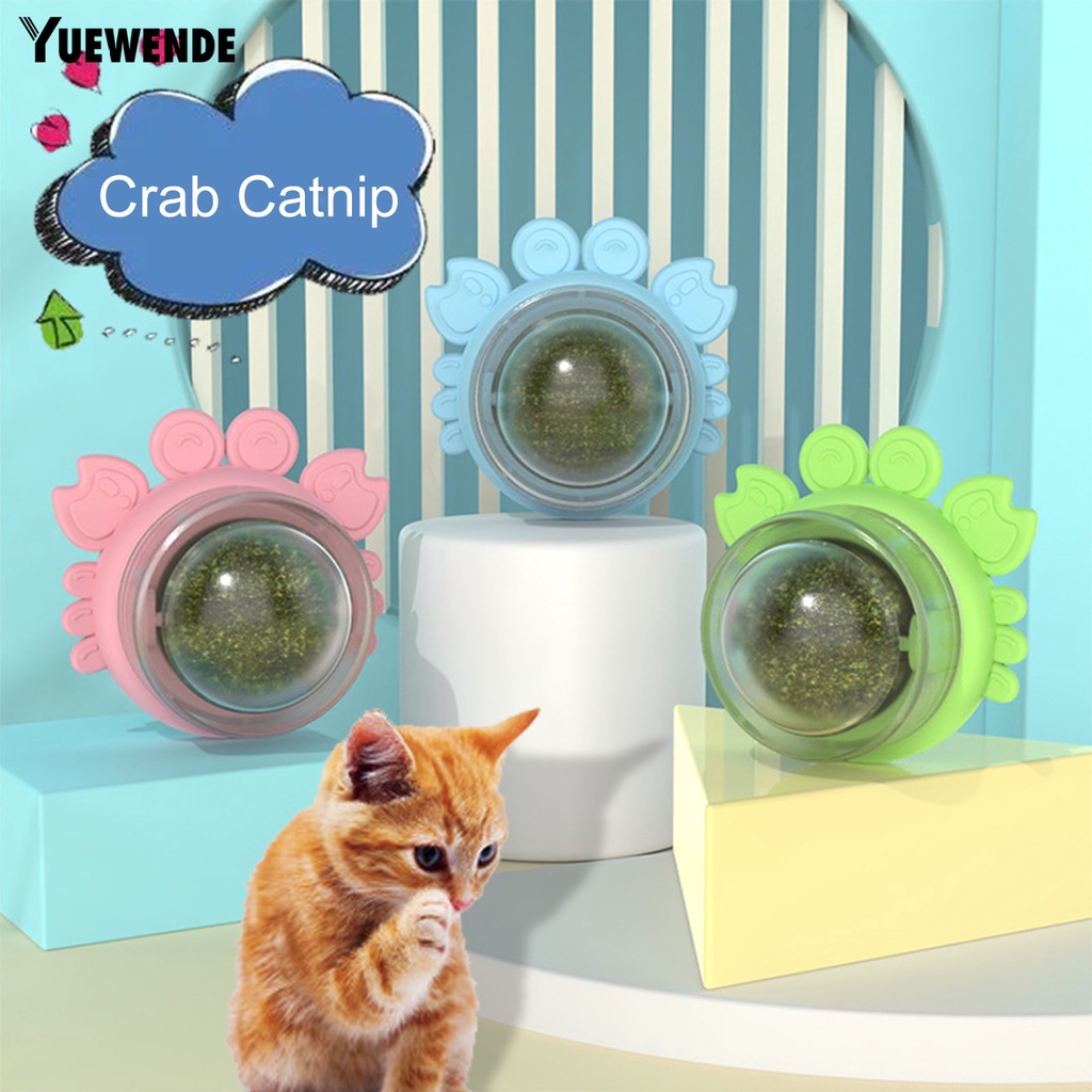 Yq.e Đồ Chơi Bóng Xoay Hình Cua Hoạt Hình Chống Bụi Làm Sạch Răng Cho Mèo Cưng