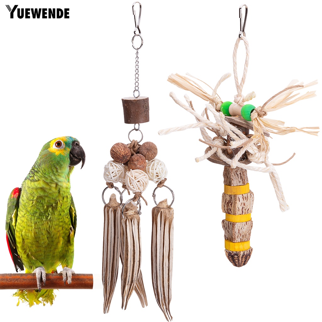 Đồ Chơi Vỏ Dừa Chống Cắn Dành Cho Chim Vẹt